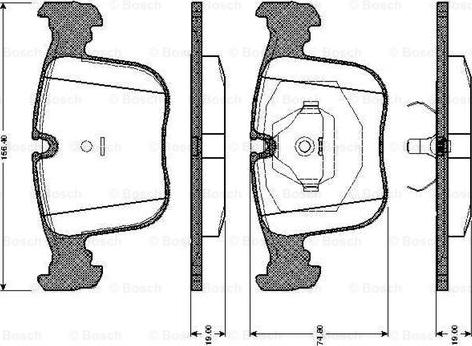 BOSCH 0 986 TB2 664 - Komplet Pločica, disk-kočnica www.molydon.hr