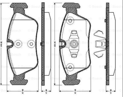 BOSCH 0 986 TB2 668 - Komplet Pločica, disk-kočnica www.molydon.hr