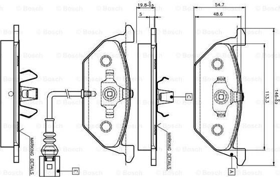 BOSCH 0 986 TB2 041 - Komplet Pločica, disk-kočnica www.molydon.hr