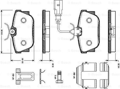 BOSCH 0 986 TB2 047 - Komplet Pločica, disk-kočnica www.molydon.hr