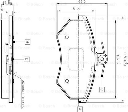 BOSCH 0 986 TB2 004 - Komplet Pločica, disk-kočnica www.molydon.hr