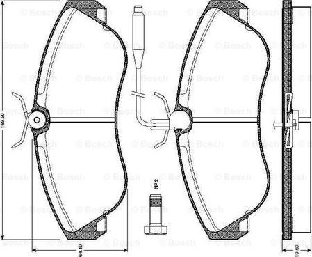 BOSCH 0 986 TB2 029 - Komplet Pločica, disk-kočnica www.molydon.hr