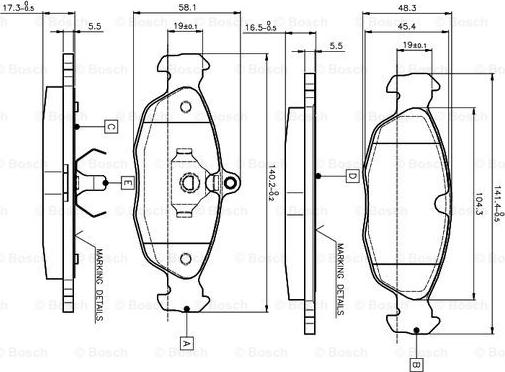 BOSCH 0 986 TB2 021 - Komplet Pločica, disk-kočnica www.molydon.hr