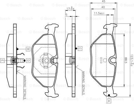 BOSCH 0 986 TB2 143 - Komplet Pločica, disk-kočnica www.molydon.hr