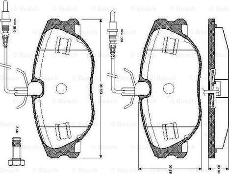 BOSCH 0 986 TB2 166 - Komplet Pločica, disk-kočnica www.molydon.hr