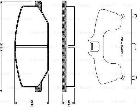 BOSCH 0 986 TB2 100 - Komplet Pločica, disk-kočnica www.molydon.hr