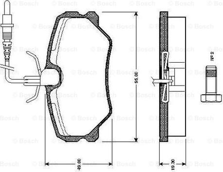 BOSCH 0 986 TB2 136 - Komplet Pločica, disk-kočnica www.molydon.hr