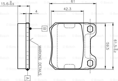 BOSCH 0 986 TB2 125 - Komplet Pločica, disk-kočnica www.molydon.hr