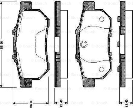 BOSCH 0 986 TB2 121 - Komplet Pločica, disk-kočnica www.molydon.hr