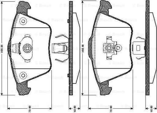 BOSCH 0 986 TB2 850 - Komplet Pločica, disk-kočnica www.molydon.hr