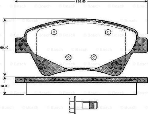 BOSCH 0 986 TB2 852 - Komplet Pločica, disk-kočnica www.molydon.hr