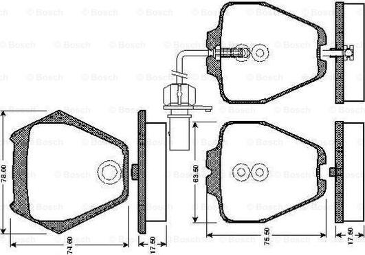 BOSCH 0 986 TB2 808 - Komplet Pločica, disk-kočnica www.molydon.hr