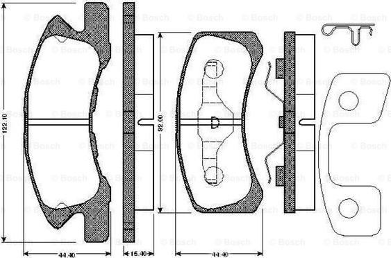 BOSCH 0 986 TB2 884 - Komplet Pločica, disk-kočnica www.molydon.hr