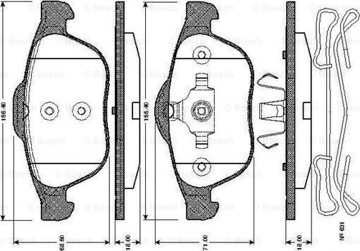 BOSCH 0 986 TB2 831 - Komplet Pločica, disk-kočnica www.molydon.hr