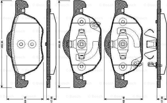 BOSCH 0 986 TB2 873 - Komplet Pločica, disk-kočnica www.molydon.hr