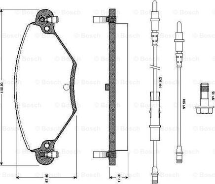 BOSCH 0 986 TB2 399 - Komplet Pločica, disk-kočnica www.molydon.hr