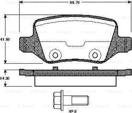 BOSCH 0 986 TB2 391 - Komplet Pločica, disk-kočnica www.molydon.hr