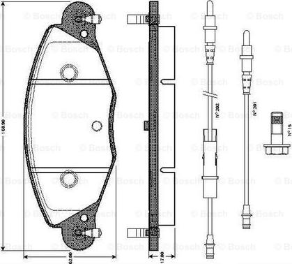 BOSCH 0 986 TB2 398 - Komplet Pločica, disk-kočnica www.molydon.hr