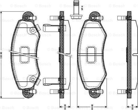 BOSCH 0 986 TB2 344 - Komplet Pločica, disk-kočnica www.molydon.hr