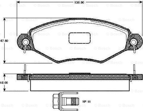 BOSCH 0 986 TB2 315 - Komplet Pločica, disk-kočnica www.molydon.hr