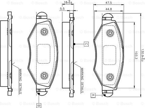 BOSCH 0 986 TB2 316 - Komplet Pločica, disk-kočnica www.molydon.hr