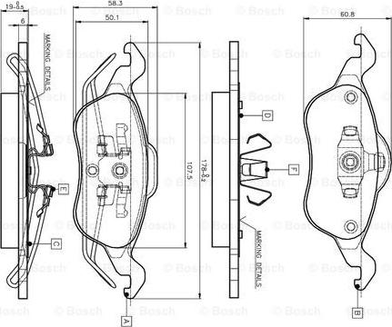 BOSCH 0 986 TB2 338 - Komplet Pločica, disk-kočnica www.molydon.hr