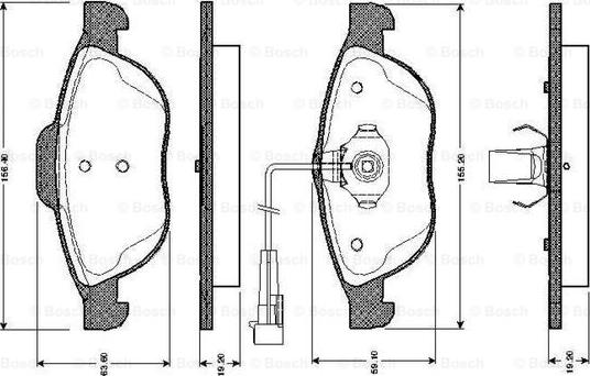 BOSCH 0 986 TB2 328 - Komplet Pločica, disk-kočnica www.molydon.hr