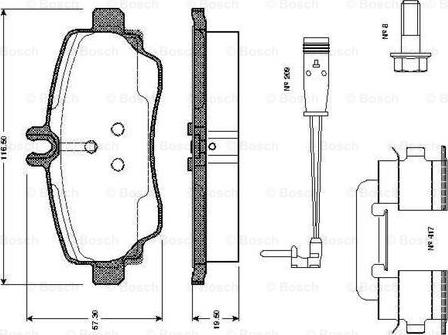 BOSCH 0 986 TB2 323 - Komplet Pločica, disk-kočnica www.molydon.hr