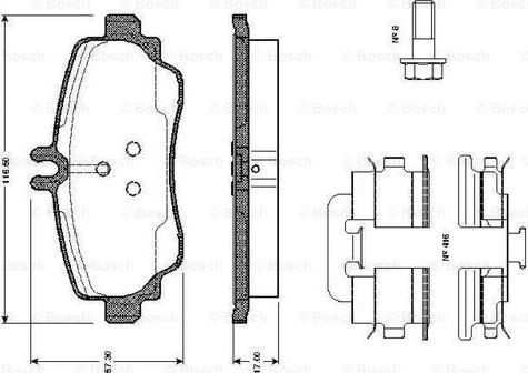 BOSCH 0 986 TB2 322 - Komplet Pločica, disk-kočnica www.molydon.hr