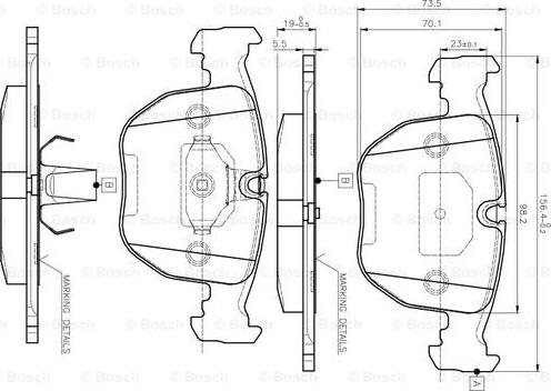 BOSCH 0 986 TB2 292 - Komplet Pločica, disk-kočnica www.molydon.hr