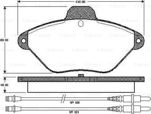 BOSCH 0 986 TB2 246 - Komplet Pločica, disk-kočnica www.molydon.hr