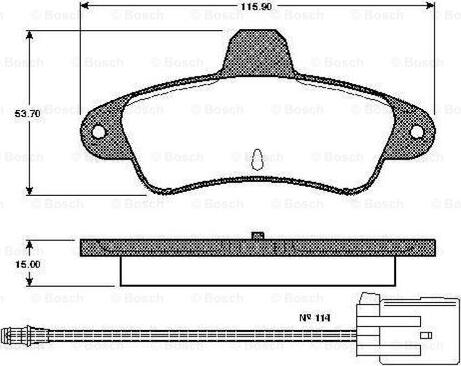 BOSCH 0 986 TB2 242 - Komplet Pločica, disk-kočnica www.molydon.hr