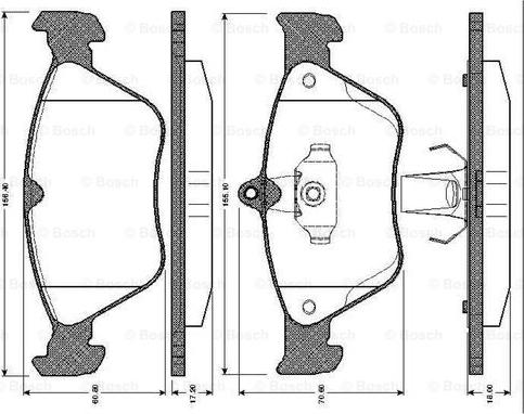 BOSCH 0 986 TB2 256 - Komplet Pločica, disk-kočnica www.molydon.hr