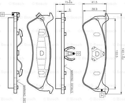 BOSCH 0 986 TB2 257 - Komplet Pločica, disk-kočnica www.molydon.hr