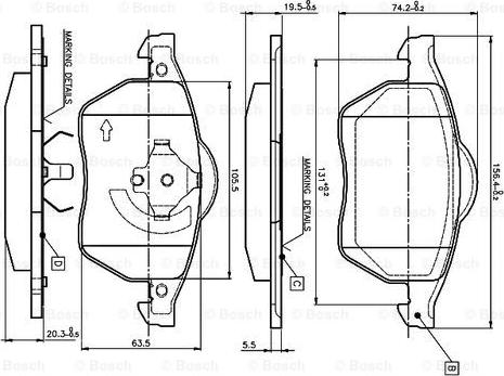 BOSCH 0 986 TB2 214 - Komplet Pločica, disk-kočnica www.molydon.hr