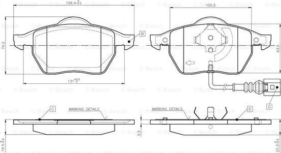 BOSCH 0 986 TB2 216 - Komplet Pločica, disk-kočnica www.molydon.hr