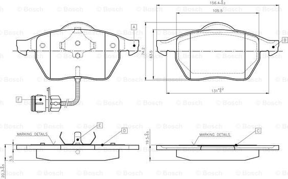 BOSCH 0 986 TB2 213 - Komplet Pločica, disk-kočnica www.molydon.hr