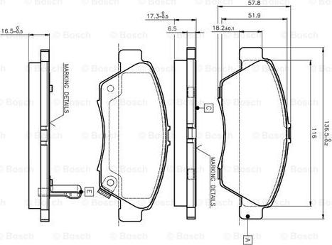 BOSCH 0 986 TB2 232 - Komplet Pločica, disk-kočnica www.molydon.hr