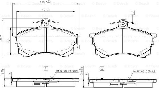 BOSCH 0 986 TB2 278 - Komplet Pločica, disk-kočnica www.molydon.hr