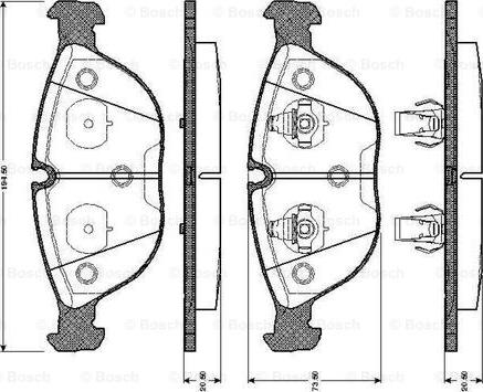 BOSCH 0 986 TB2 744 - Komplet Pločica, disk-kočnica www.molydon.hr