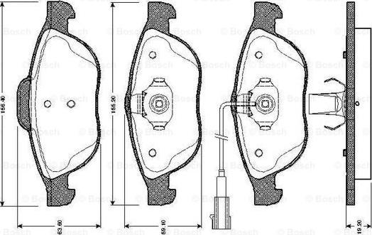 BOSCH 0 986 TB2 767 - Komplet Pločica, disk-kočnica www.molydon.hr