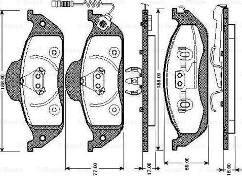 BOSCH 0 986 TB2 781 - Komplet Pločica, disk-kočnica www.molydon.hr