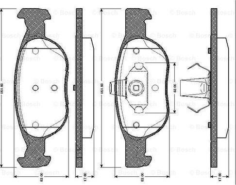 BOSCH 0 986 TB2 731 - Komplet Pločica, disk-kočnica www.molydon.hr