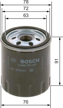 BOSCH 0 986 TF0 051 - Filter za ulje www.molydon.hr