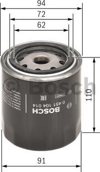 BOSCH 0 451 104 014 - Filter za ulje www.molydon.hr