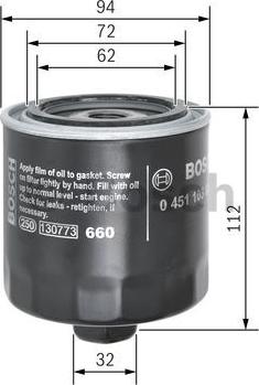 BOSCH 0 451 103 084 - Filter za ulje www.molydon.hr