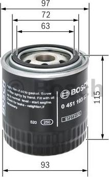 BOSCH 0 451 103 330 - Filter za ulje www.molydon.hr