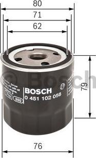 BOSCH 0 451 102 056 - Filter za ulje www.molydon.hr