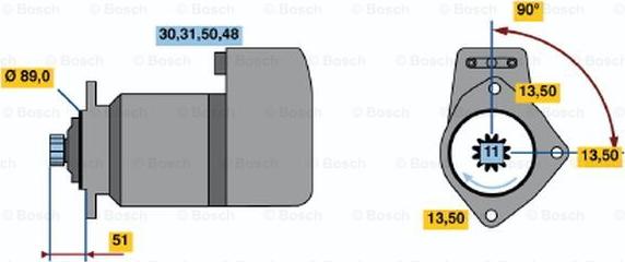 BOSCH 0 001 510 040 - Starter www.molydon.hr