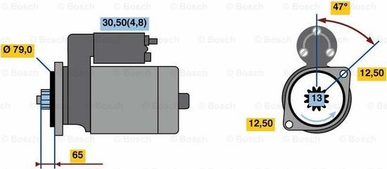 BOSCH 0 001 142 005 - Starter www.molydon.hr